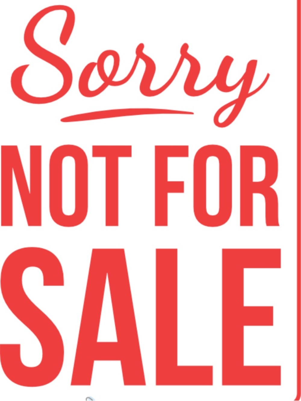 Sorry, not for sale. Do not purchase.